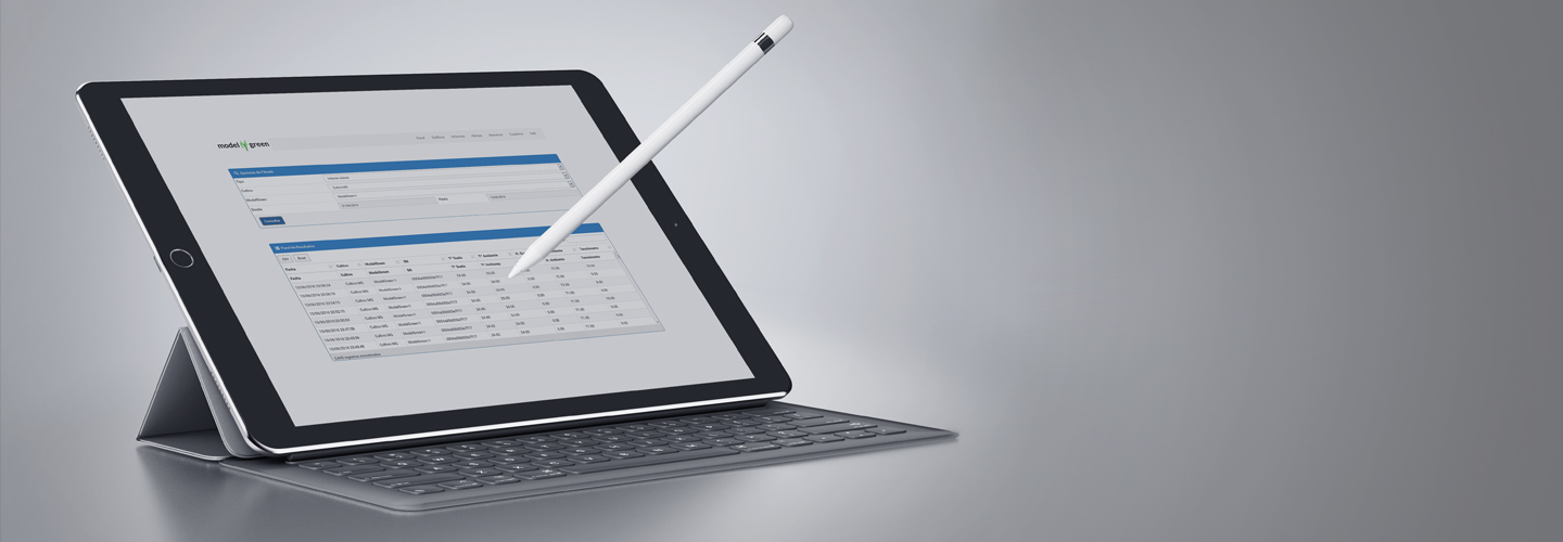 Imagen de Ipad con puntero y software ModelGreen v2